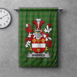 ScotsTee Shop Irish Warwick Clan Coat of Arms Irish Tartan Gonfalon Flag