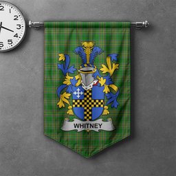 ScotsTee Shop Irish Whitney Clan Coat of Arms Irish Tartan Gonfalon Flag