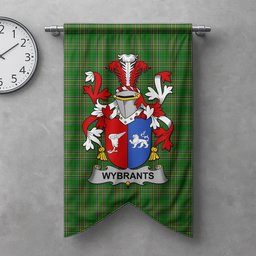 ScotsTee Shop Irish Wybrants Clan Coat of Arms Irish Tartan Gonfalon Flag
