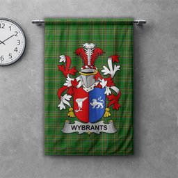 ScotsTee Shop Irish Wybrants Clan Coat of Arms Irish Tartan Gonfalon Flag