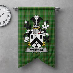 ScotsTee Shop Irish Warters Clan Coat of Arms Irish Tartan Gonfalon Flag