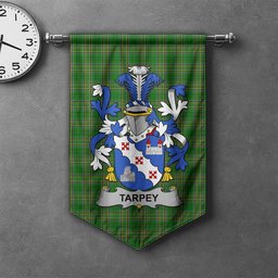 ScotsTee Shop Irish Tarpey Clan Coat of Arms Irish Tartan Gonfalon Flag