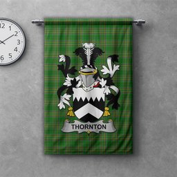 ScotsTee Shop Irish Thornton Clan Coat of Arms Irish Tartan Gonfalon Flag