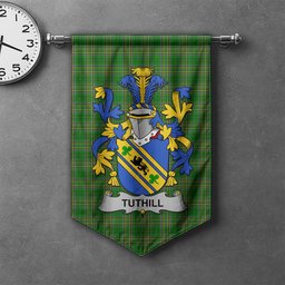 ScotsTee Shop Irish Tuthill Clan Coat of Arms Irish Tartan Gonfalon Flag