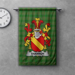 ScotsTee Shop Irish Shannon Clan Coat of Arms Irish Tartan Gonfalon Flag