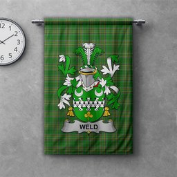 ScotsTee Shop Irish Weld Clan Coat of Arms Irish Tartan Gonfalon Flag