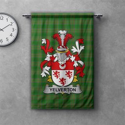 ScotsTee Shop Irish Yelverton Clan Coat of Arms Irish Tartan Gonfalon Flag