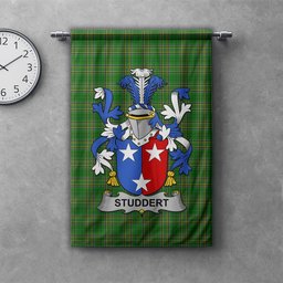 ScotsTee Shop Irish Studdert Clan Coat of Arms Irish Tartan Gonfalon Flag