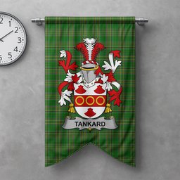 ScotsTee Shop Irish Tankard Clan Coat of Arms Irish Tartan Gonfalon Flag