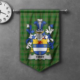 ScotsTee Shop Irish Tirry Clan Coat of Arms Irish Tartan Gonfalon Flag