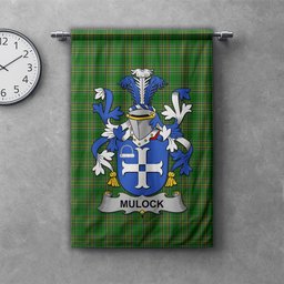 ScotsTee Shop Irish Mulock or Mullock Clan Coat of Arms Irish Tartan Gonfalon Flag