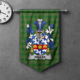 ScotsTee Shop Irish Palles Clan Coat of Arms Irish Tartan Gonfalon Flag