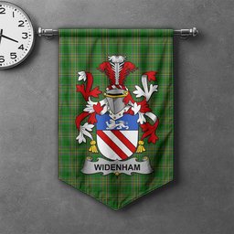 ScotsTee Shop Irish Widenham Clan Coat of Arms Irish Tartan Gonfalon Flag