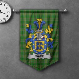 ScotsTee Shop Irish Ware Clan Coat of Arms Irish Tartan Gonfalon Flag
