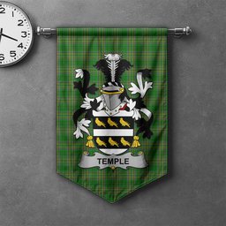ScotsTee Shop Irish Temple Clan Coat of Arms Irish Tartan Gonfalon Flag