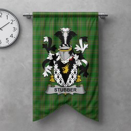 ScotsTee Shop Irish Stubber Clan Coat of Arms Irish Tartan Gonfalon Flag