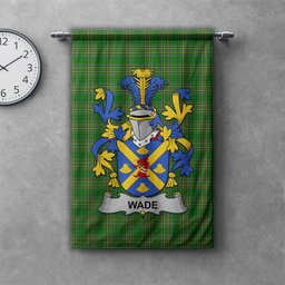 ScotsTee Shop Irish Wade Clan Coat of Arms Irish Tartan Gonfalon Flag
