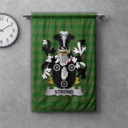 ScotsTee Shop Irish Strong Clan Coat of Arms Irish Tartan Gonfalon Flag