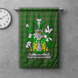 ScotsTee Shop Irish Shaughnessy or O'Shaughnessy Clan Coat of Arms Irish Tartan Gonfalon Flag