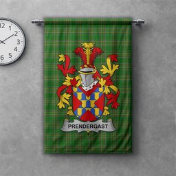 ScotsTee Shop Irish Prendergast Clan Coat of Arms Irish Tartan Gonfalon Flag