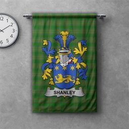 ScotsTee Shop Irish Shanley or McShanly Clan Coat of Arms Irish Tartan Gonfalon Flag