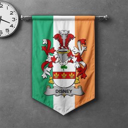 ScotsTee Shop Irish Disney Clan Coat of Arms Irish Tartan Gonfalon Flag