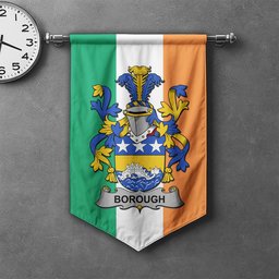 ScotsTee Shop Irish Borough Clan Coat of Arms Irish Tartan Gonfalon Flag