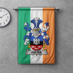 ScotsTee Shop Irish Rafter Clan Coat of Arms Irish Tartan Gonfalon Flag