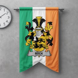 ScotsTee Shop Irish Rock Clan Coat of Arms Irish Tartan Gonfalon Flag