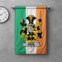 ScotsTee Shop Irish Rock Clan Coat of Arms Irish Tartan Gonfalon Flag