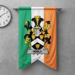 ScotsTee Shop Irish Noble Clan Coat of Arms Irish Tartan Gonfalon Flag