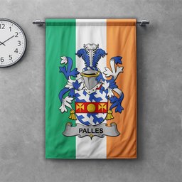 ScotsTee Shop Irish Palles Clan Coat of Arms Irish Tartan Gonfalon Flag