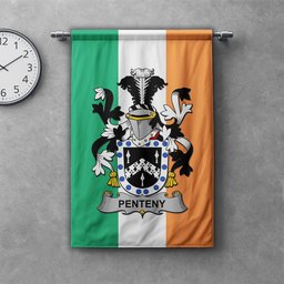 ScotsTee Shop Irish Penteny Clan Coat of Arms Irish Tartan Gonfalon Flag