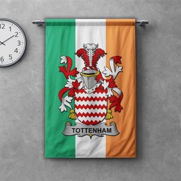 ScotsTee Shop Irish Tottenham Clan Coat of Arms Irish Tartan Gonfalon Flag