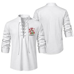 ScotsTee Shop Irish Atkinson Clan Coat of Arms Irish Ghillie Kilt Shirt