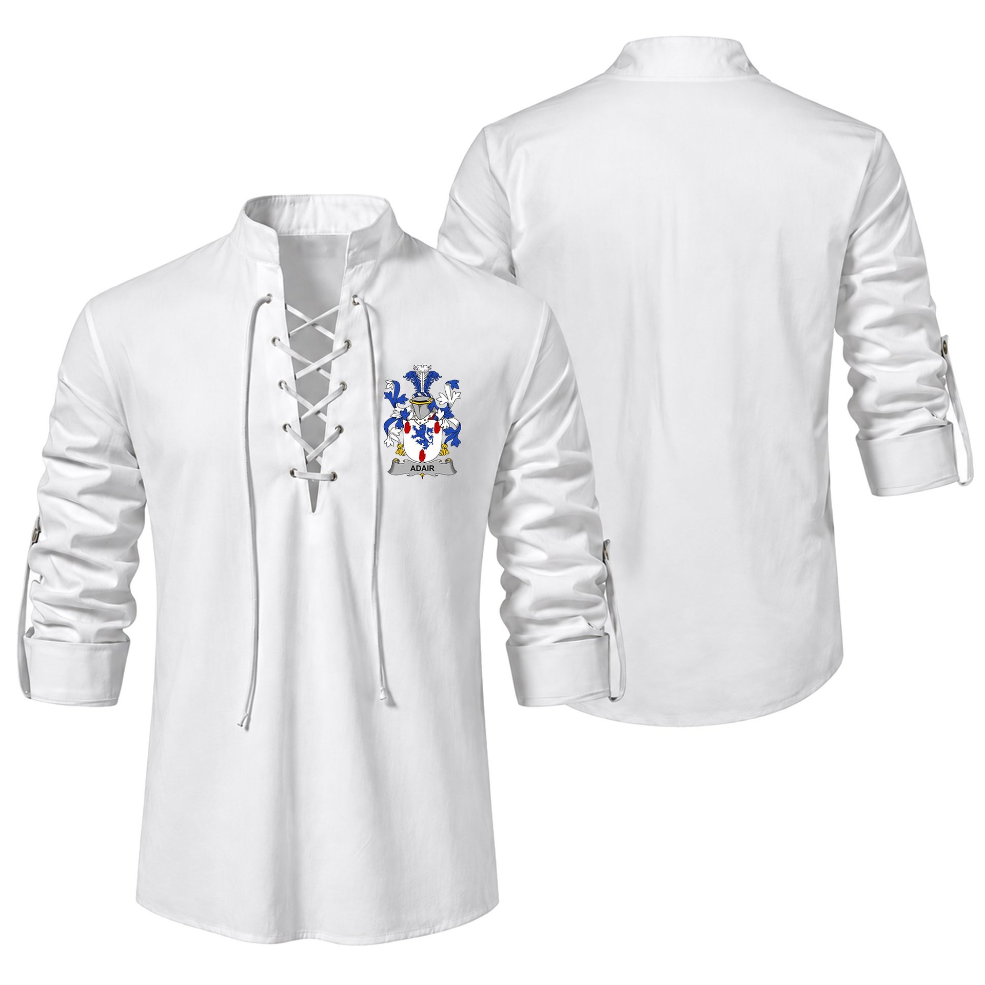 ScotsTee Shop Irish Adair Clan Coat of Arms Irish Ghillie Kilt Shirt