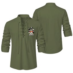 ScotsTee Shop Irish Bateson Clan Coat of Arms Irish Ghillie Kilt Shirt