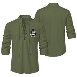 ScotsTee Shop Irish Ashby Clan Coat of Arms Irish Ghillie Kilt Shirt