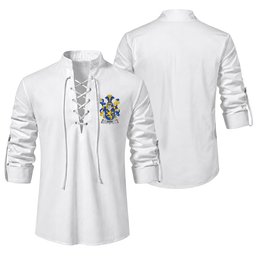 ScotsTee Shop Irish Agar Clan Coat of Arms Irish Ghillie Kilt Shirt