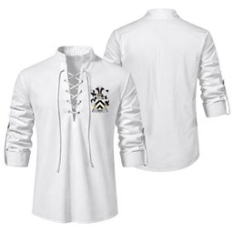 ScotsTee Shop Irish Ashe Clan Coat of Arms Irish Ghillie Kilt Shirt