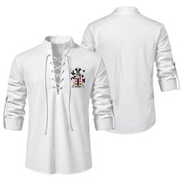 ScotsTee Shop Irish Cromie Clan Coat of Arms Irish Ghillie Kilt Shirt