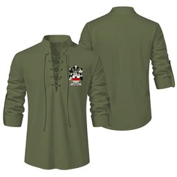 ScotsTee Shop Irish Cornyn or O'Cornyn Clan Coat of Arms Irish Ghillie Kilt Shirt