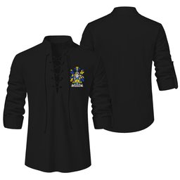 ScotsTee Shop Irish Carthew Clan Coat of Arms Irish Ghillie Kilt Shirt