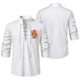 ScotsTee Shop Irish Carville or McCarville Clan Coat of Arms Irish Ghillie Kilt Shirt