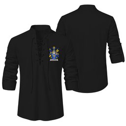 ScotsTee Shop Irish Culligan or McColgan Clan Coat of Arms Irish Ghillie Kilt Shirt
