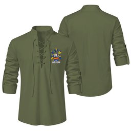 ScotsTee Shop Irish Boyd (of Danson) Clan Coat of Arms Irish Ghillie Kilt Shirt
