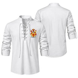 ScotsTee Shop Irish Burgh Clan Coat of Arms Irish Ghillie Kilt Shirt