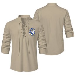 ScotsTee Shop Irish Bernard Clan Coat of Arms Irish Ghillie Kilt Shirt