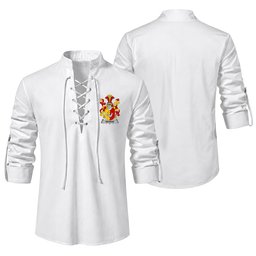 ScotsTee Shop Irish George Clan Coat of Arms Irish Ghillie Kilt Shirt