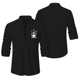 ScotsTee Shop Irish Canton Clan Coat of Arms Irish Ghillie Kilt Shirt